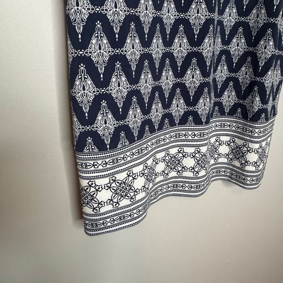 Magnolia Grace Blue Alhambra Embroidered Trim Knit Dress NWT Petite XS - Picture 4 of 8